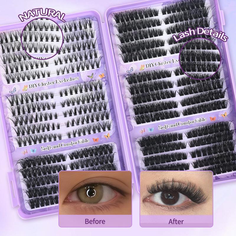 Eyelash Extension Single Lash - Sztuczne rzęsy 3D, puszyste, kręcone, w