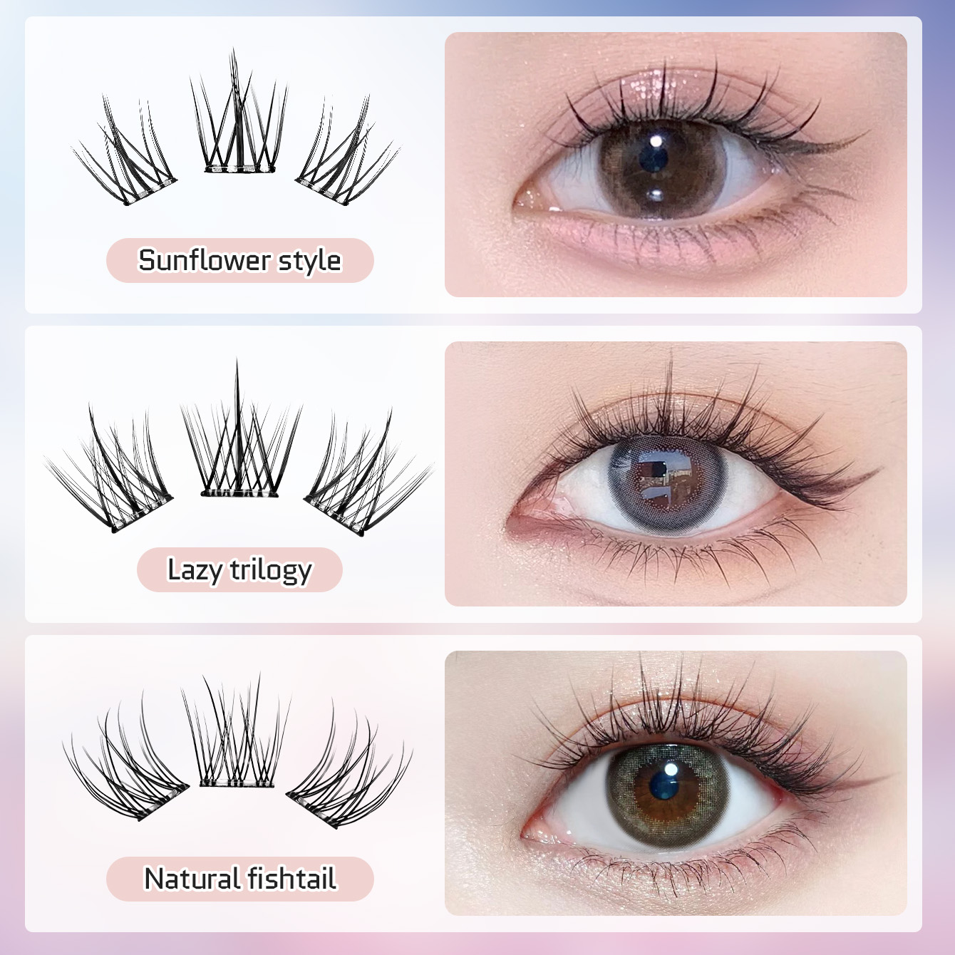 10 rzędów dużych, bezklejowych – Eyelash Extension Single Lash recenzja i cena